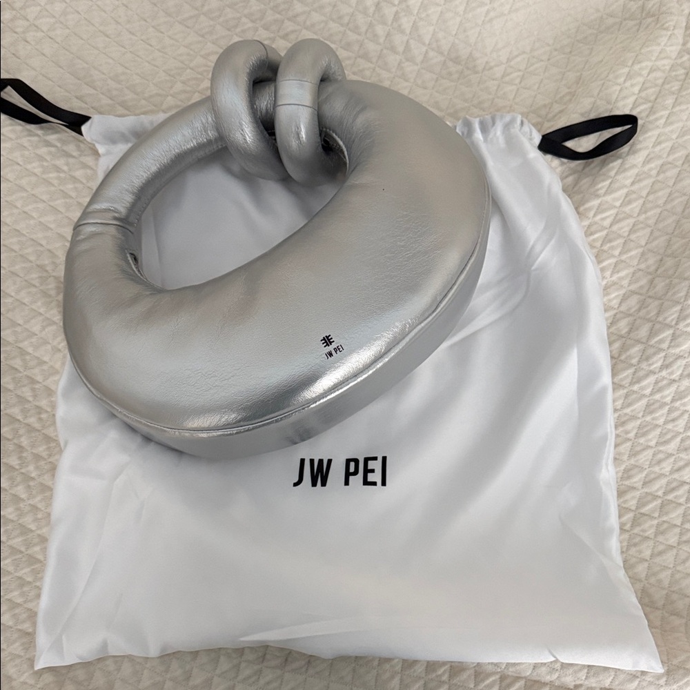 JW PEI Metallic Silver Ring Bag